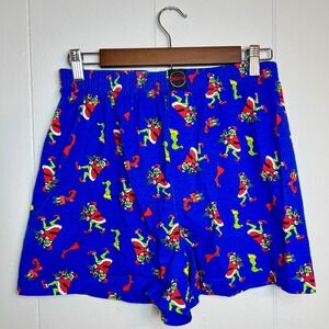 The Grinch Men's Boxer Shorts Blue Christmas‎ Holiday Size M